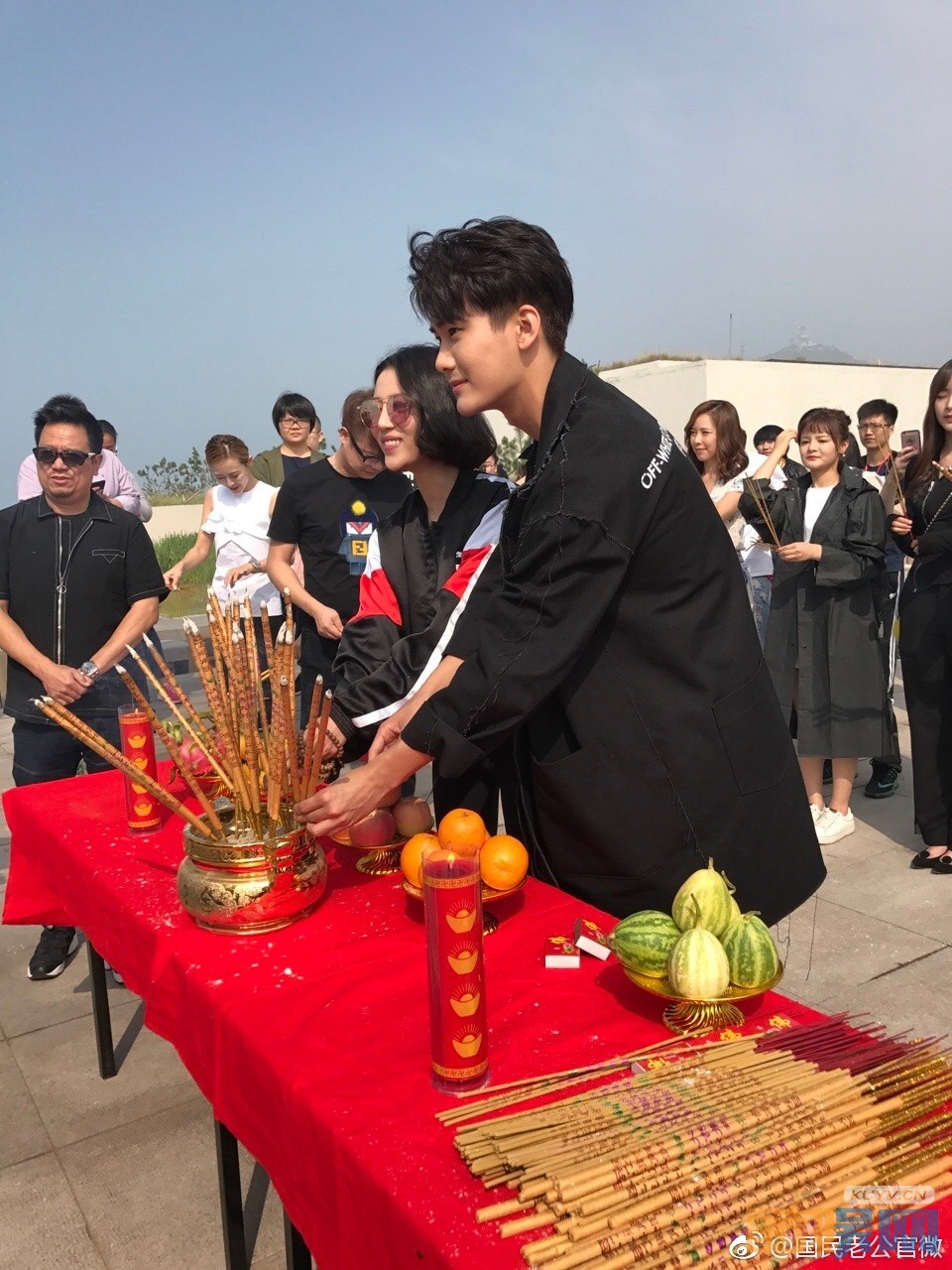 国民老公片场照