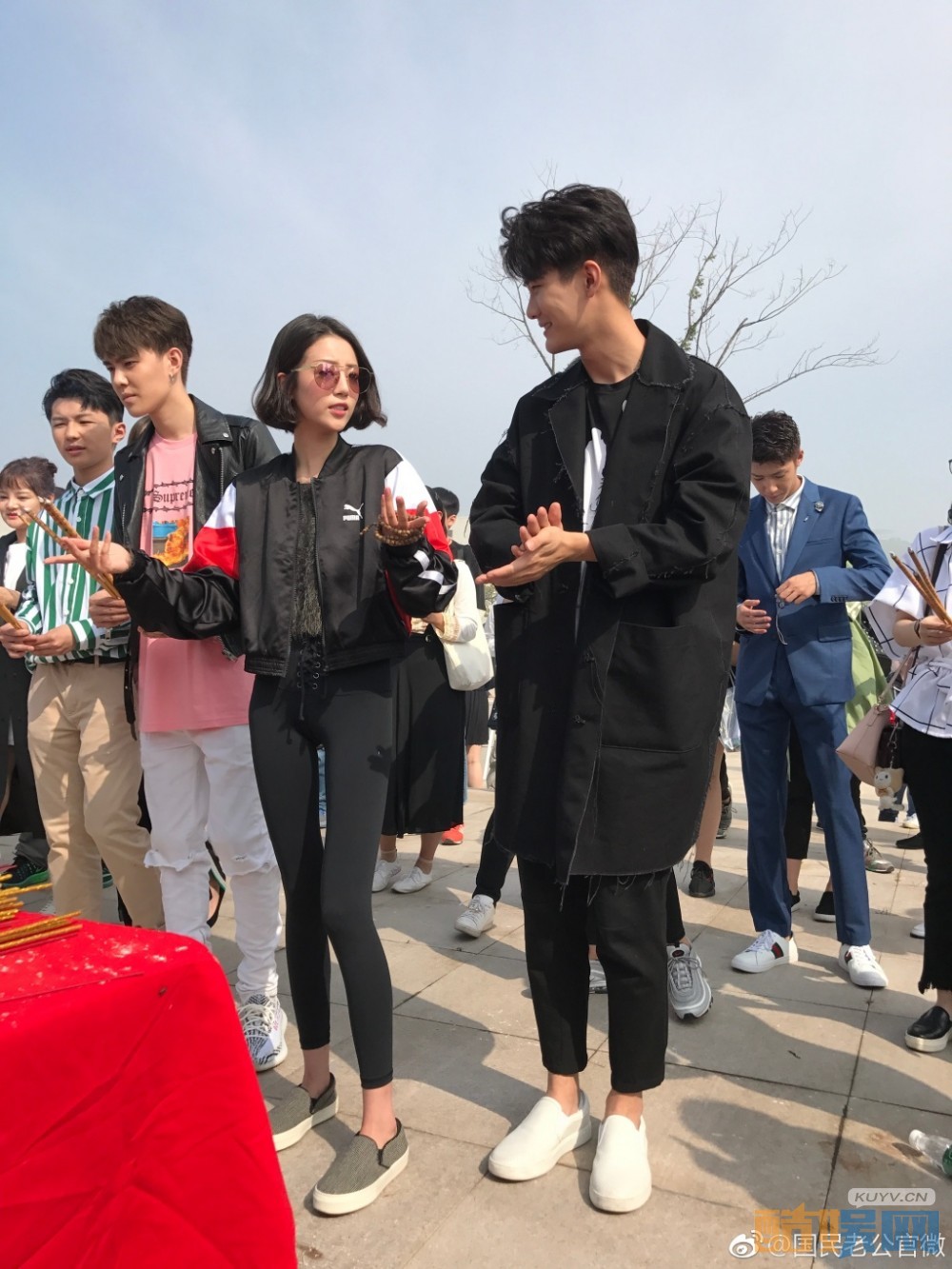 国民老公片场照