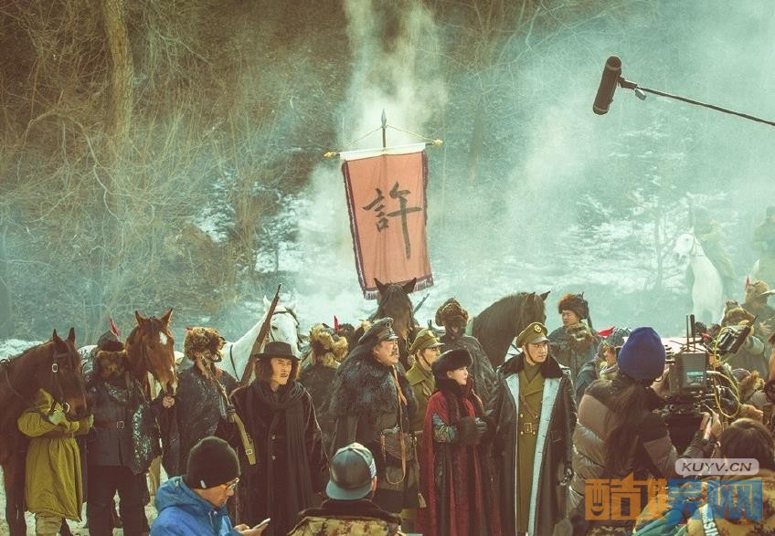 《林海雪原》片场照
