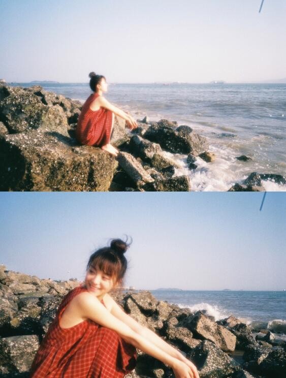 胡意旋夏日海边写真