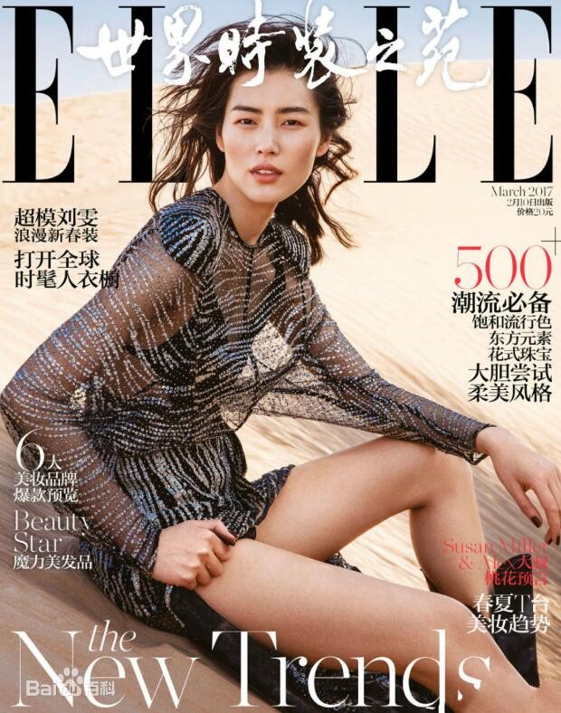 刘雯杂志封面图