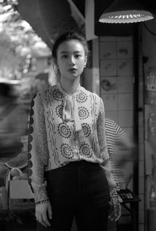 李梦黑白写真