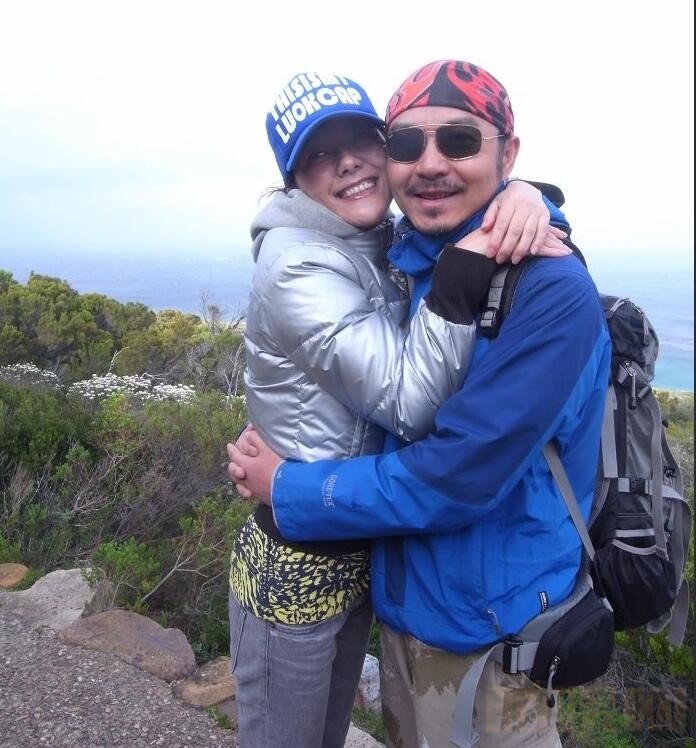 汪涵和老婆合照